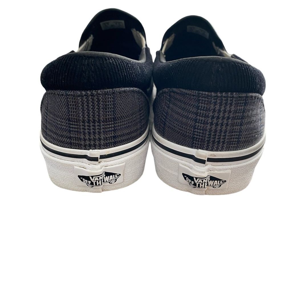VANS Suiting Black & True White Slip-On Shoes‎ unisex Men 6.5 Women Sz 8.0 - Picture 5 of 10